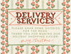 Delivery Services porch sign - Free Printable